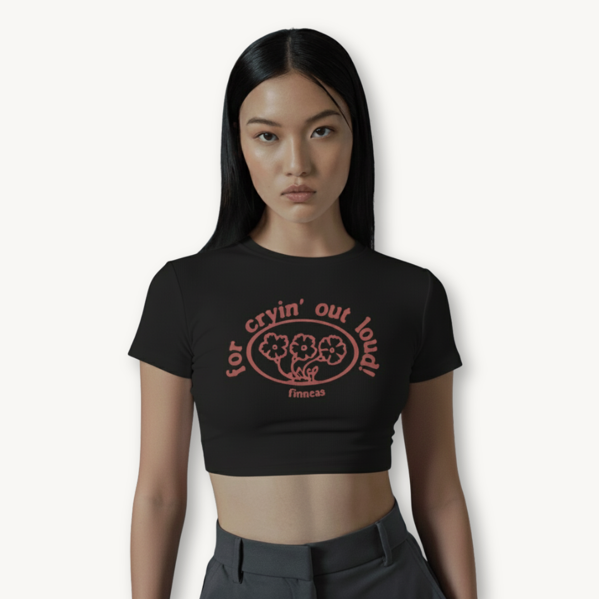 Finneas For Cryin’ Out Loud! Black Crop Top
