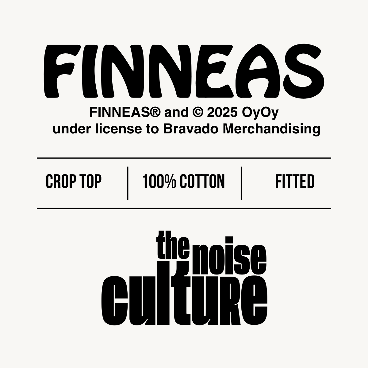 Finneas Globe Logo Black Crop Top