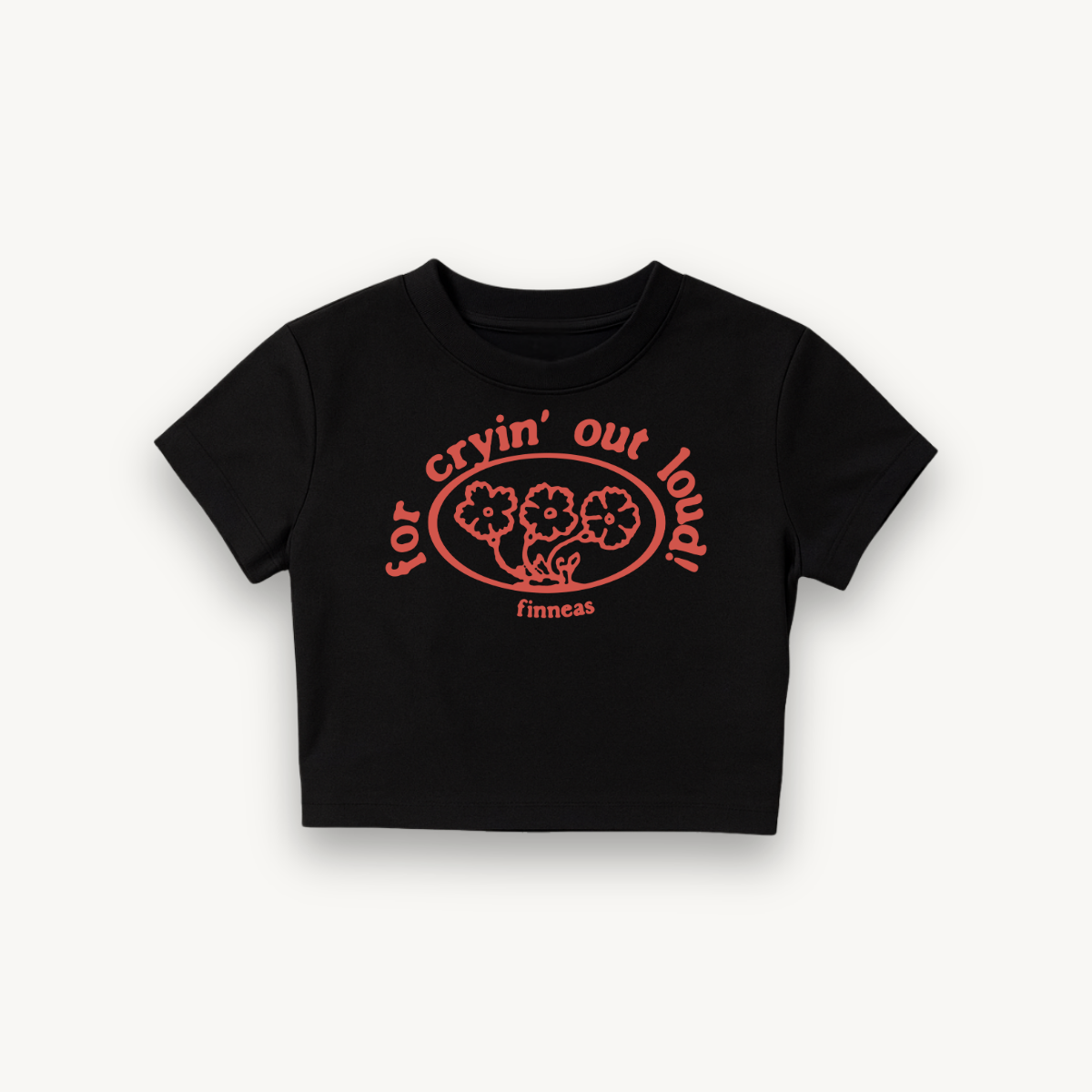 Finneas For Cryin’ Out Loud! Black Crop Top