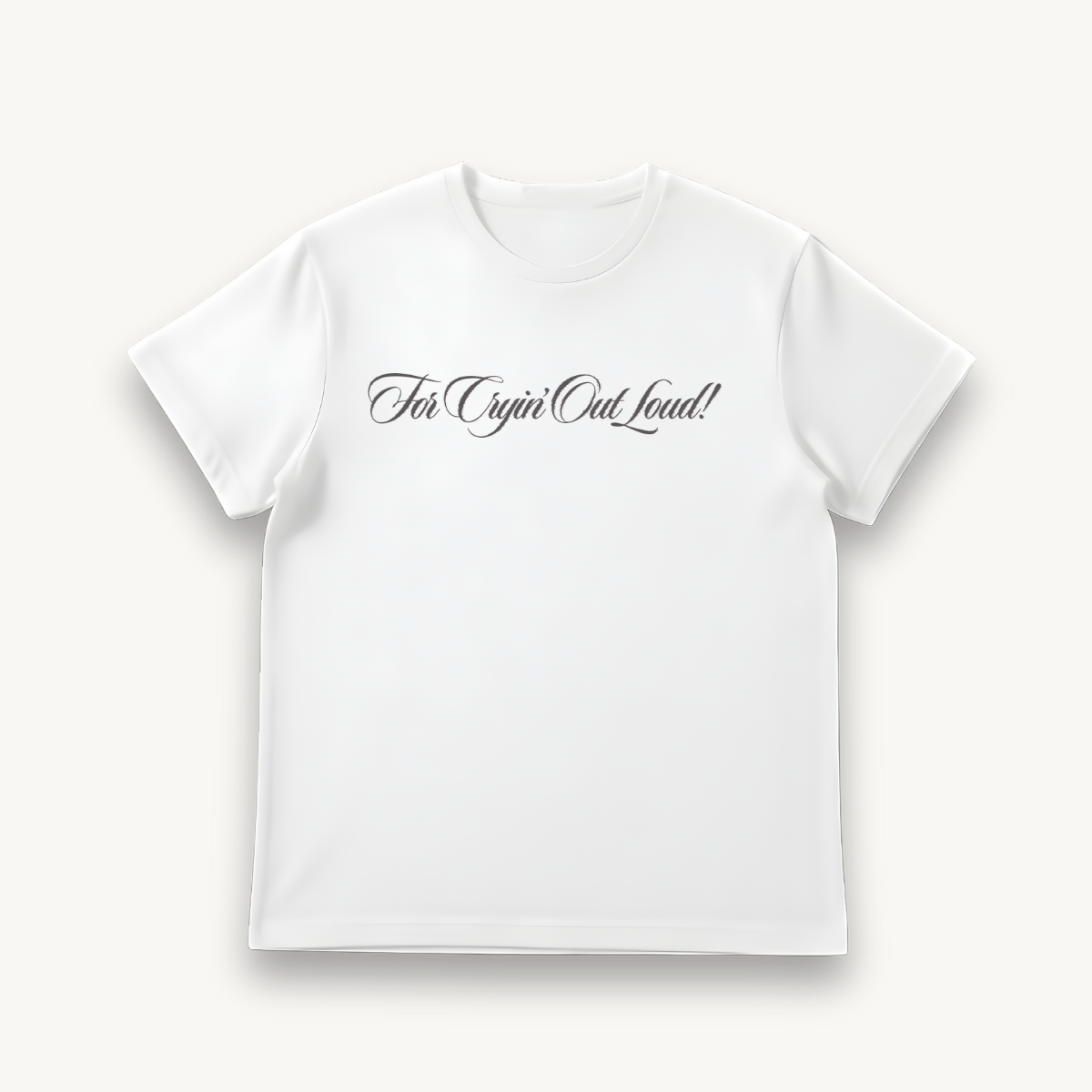 Finneas For Cryin’ Out Loud Script White Regular Tee