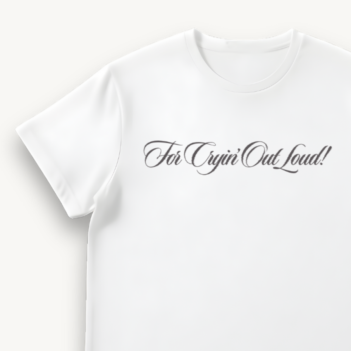 Finneas For Cryin’ Out Loud Script White Regular Tee