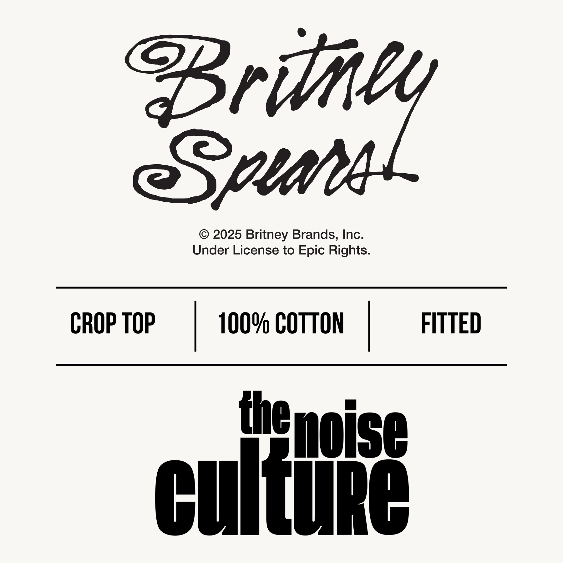 Britney Spears I Heart Britney Black Crop Top