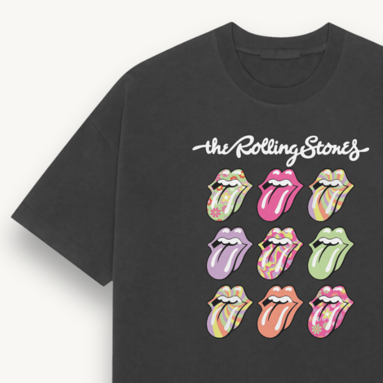 The Rolling Stones Funky Tongue Black Relaxed Tee