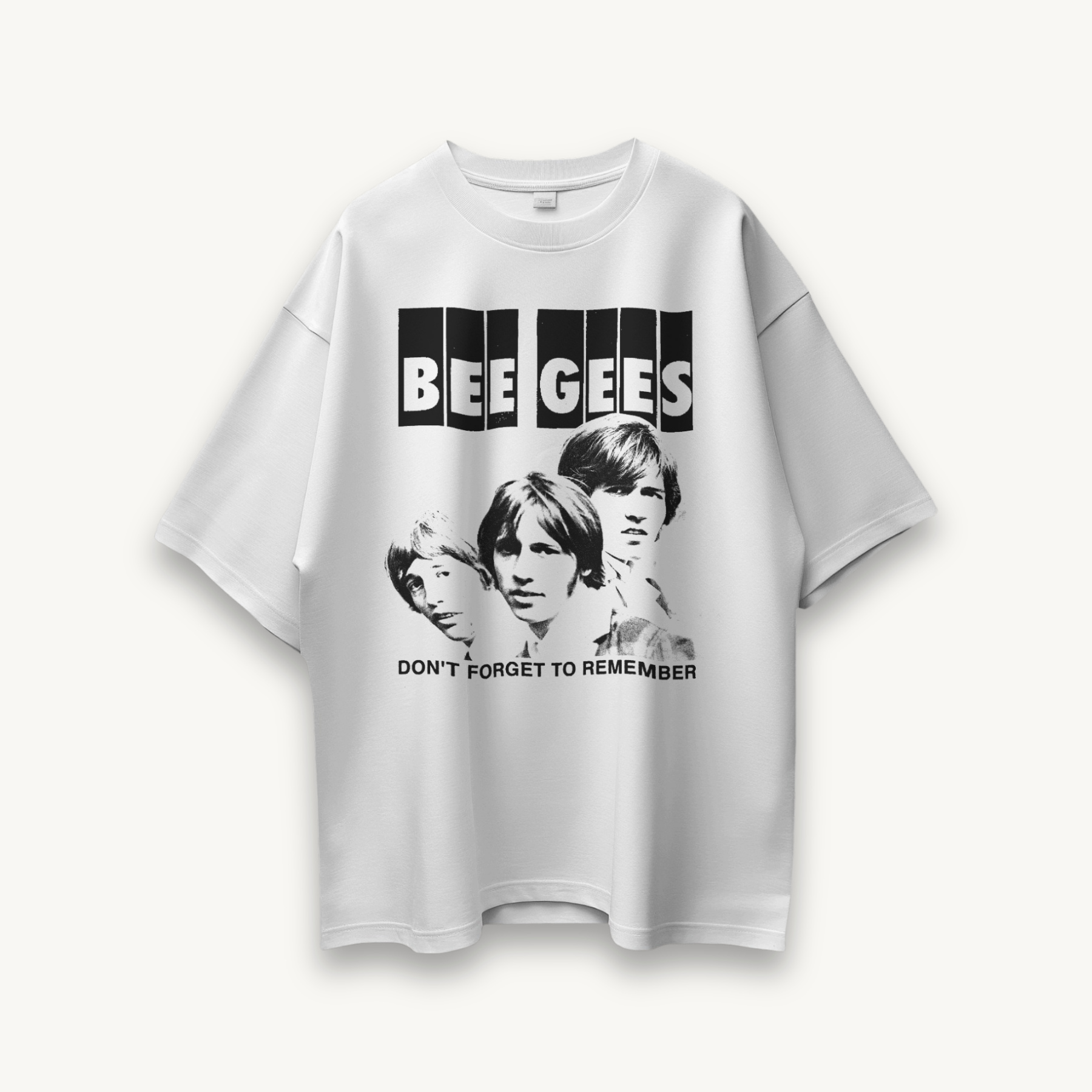Bee Gees Don't Forget To Remember White Oversized Tee