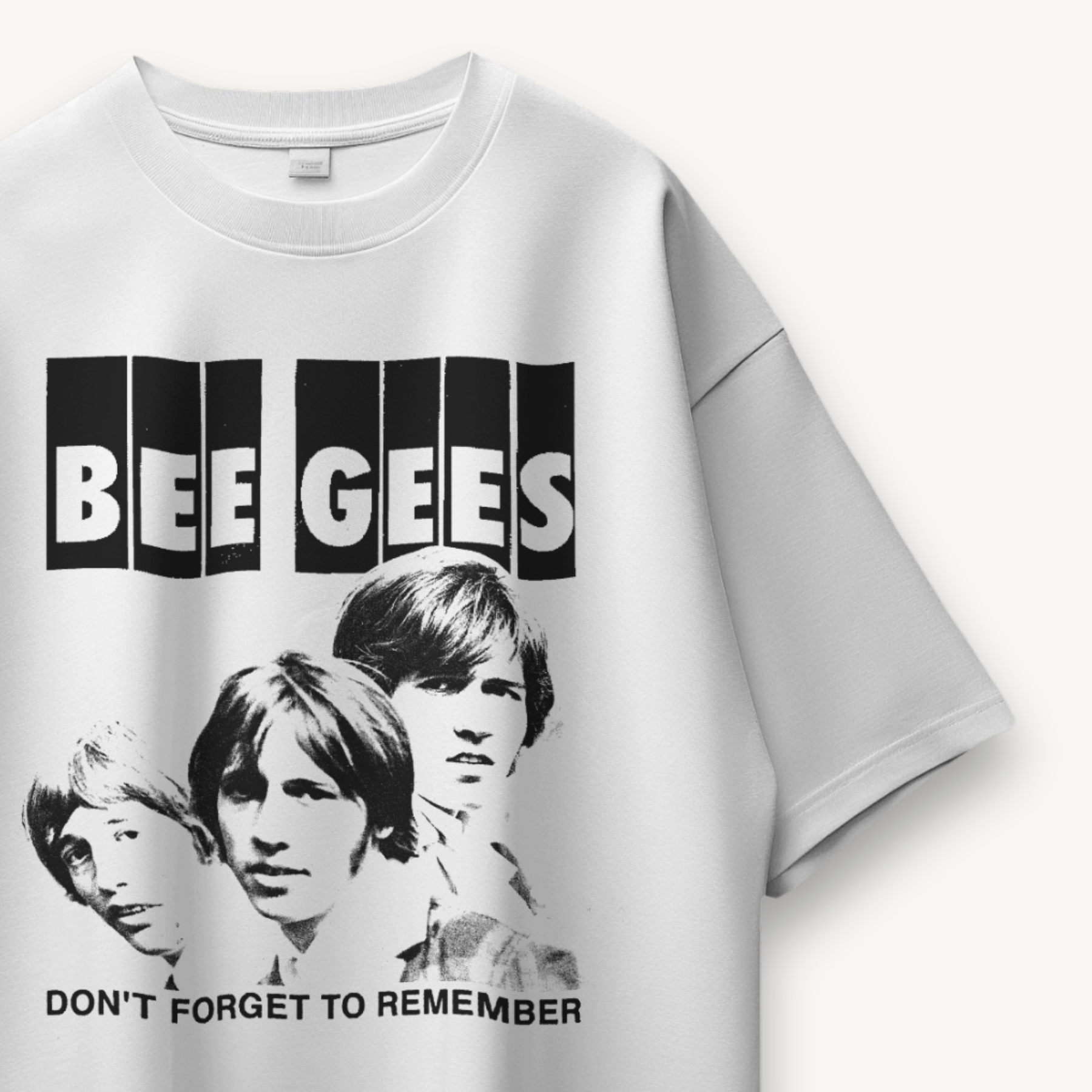 Bee Gees Don't Forget To Remember White Oversized Tee