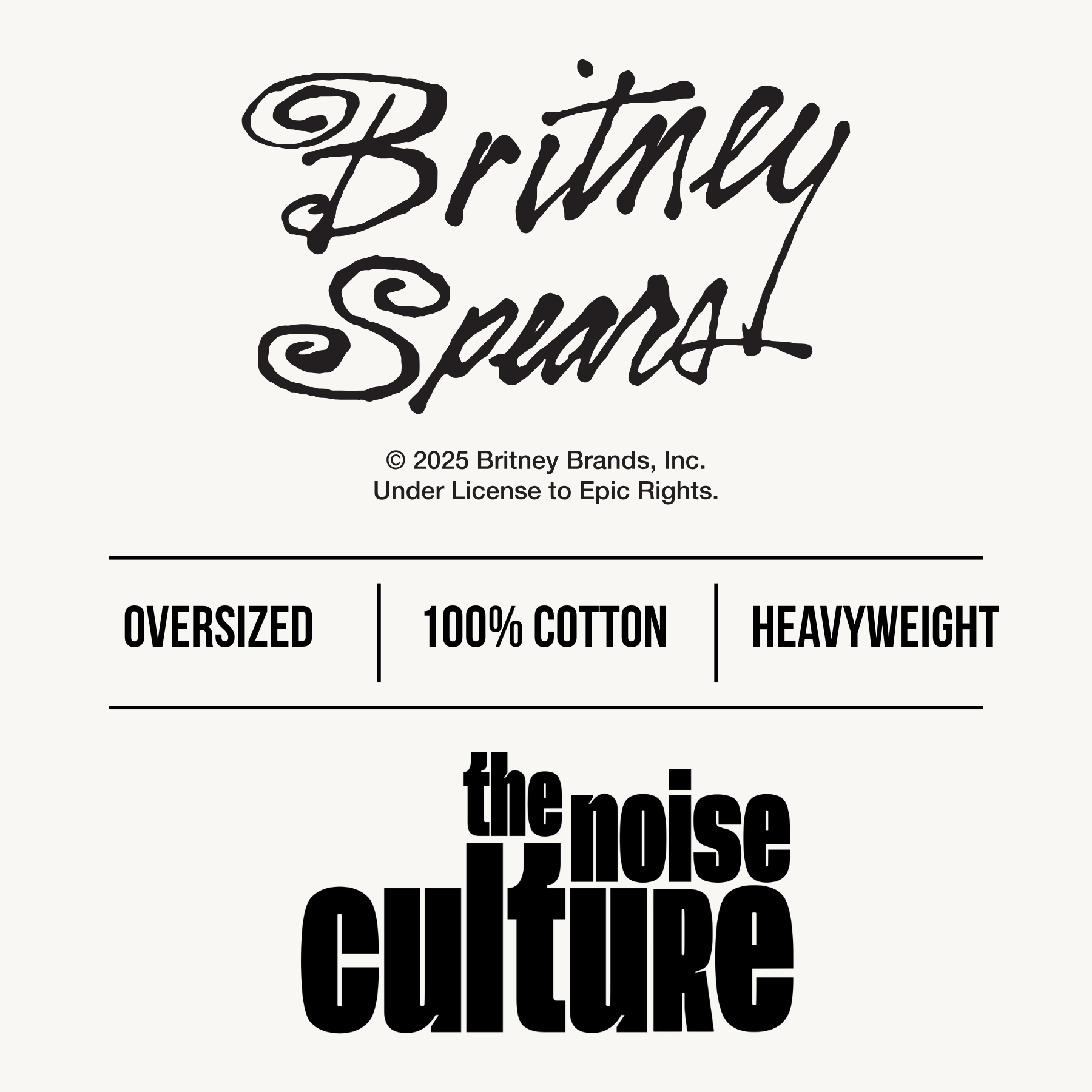 Britney Spears I Heart Britney Black Oversized Tee