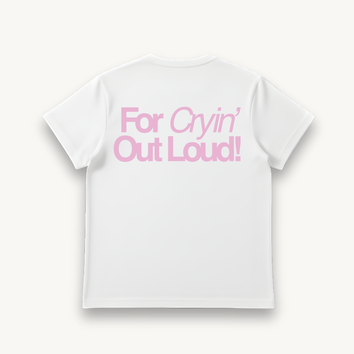Finneas For Cryin’ Out Loud Script White Regular Tee