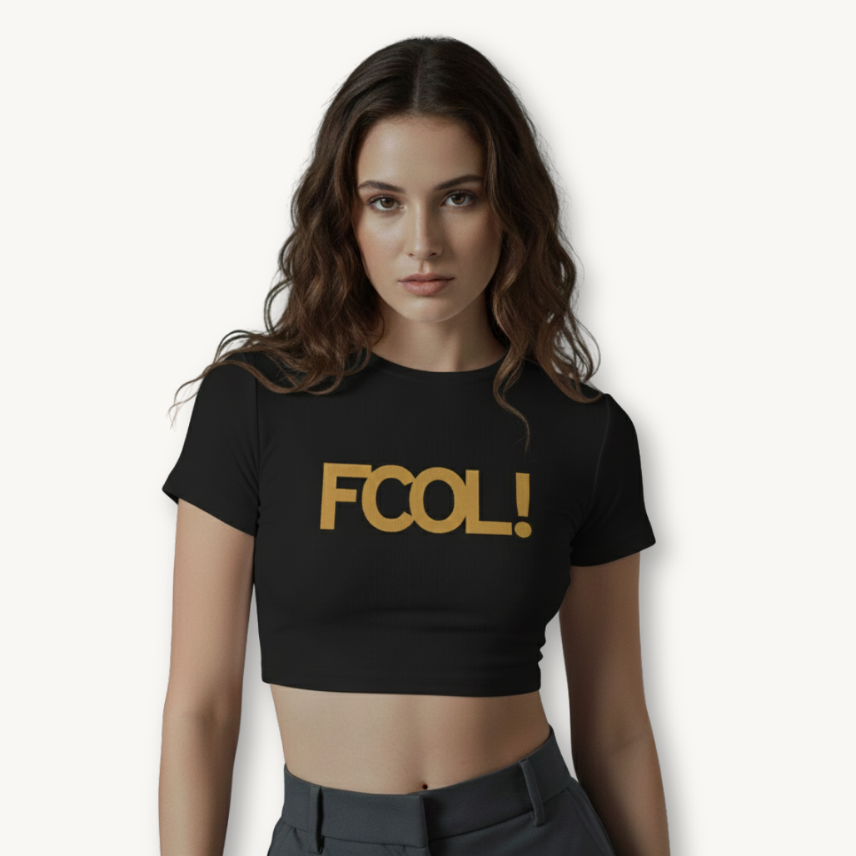 Finneas FCOL Black Crop Top