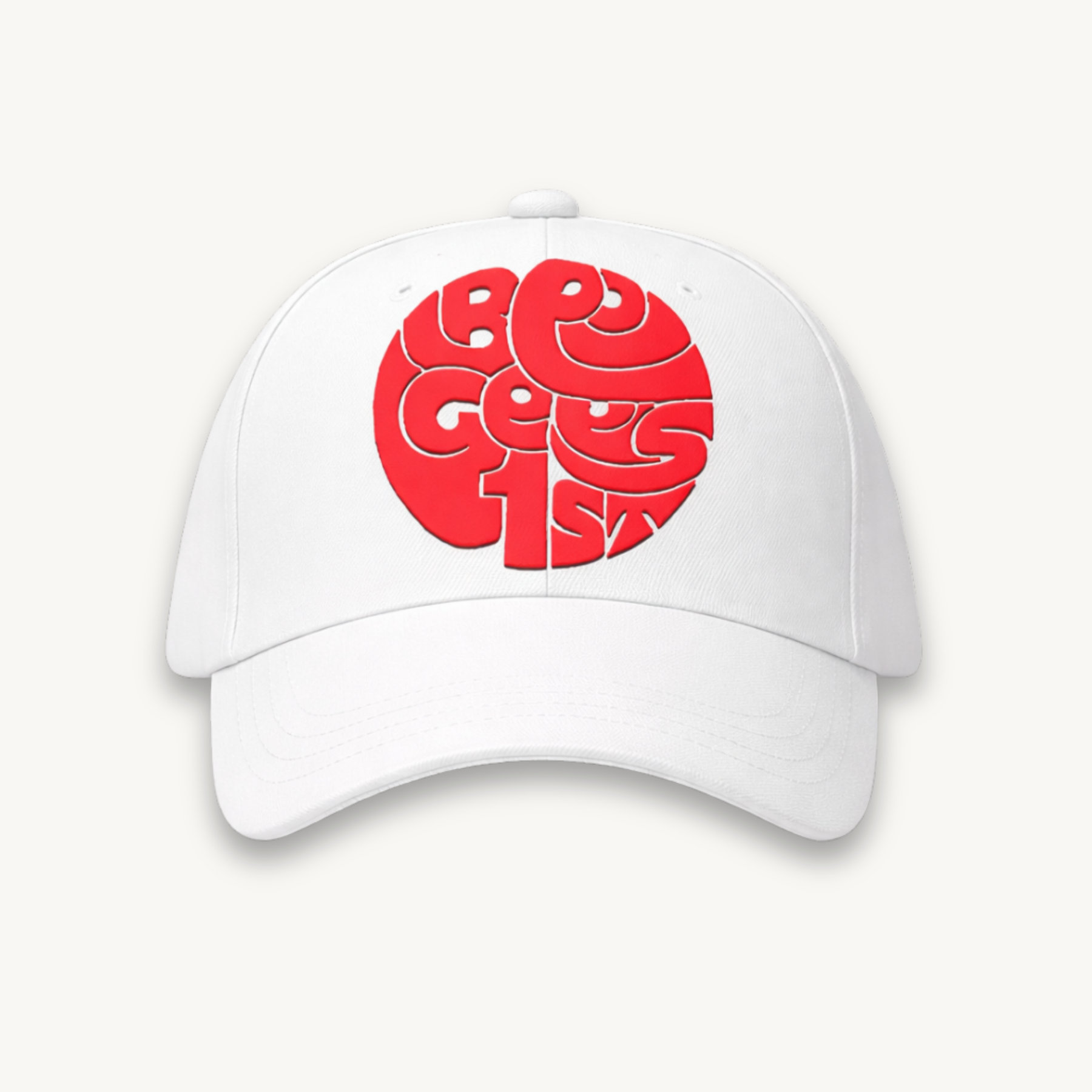 Bee Gees Classic 1st Logo Baseball White Cap