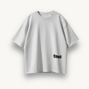 TNC Noise Grain Logo White Oversized Tee