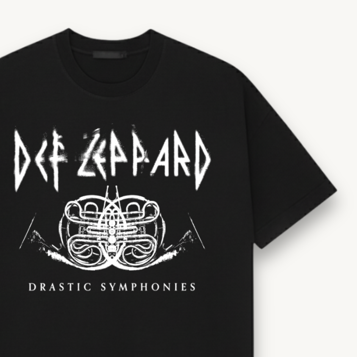 Def Leppard Symphony Logo Black Relaxed Tee