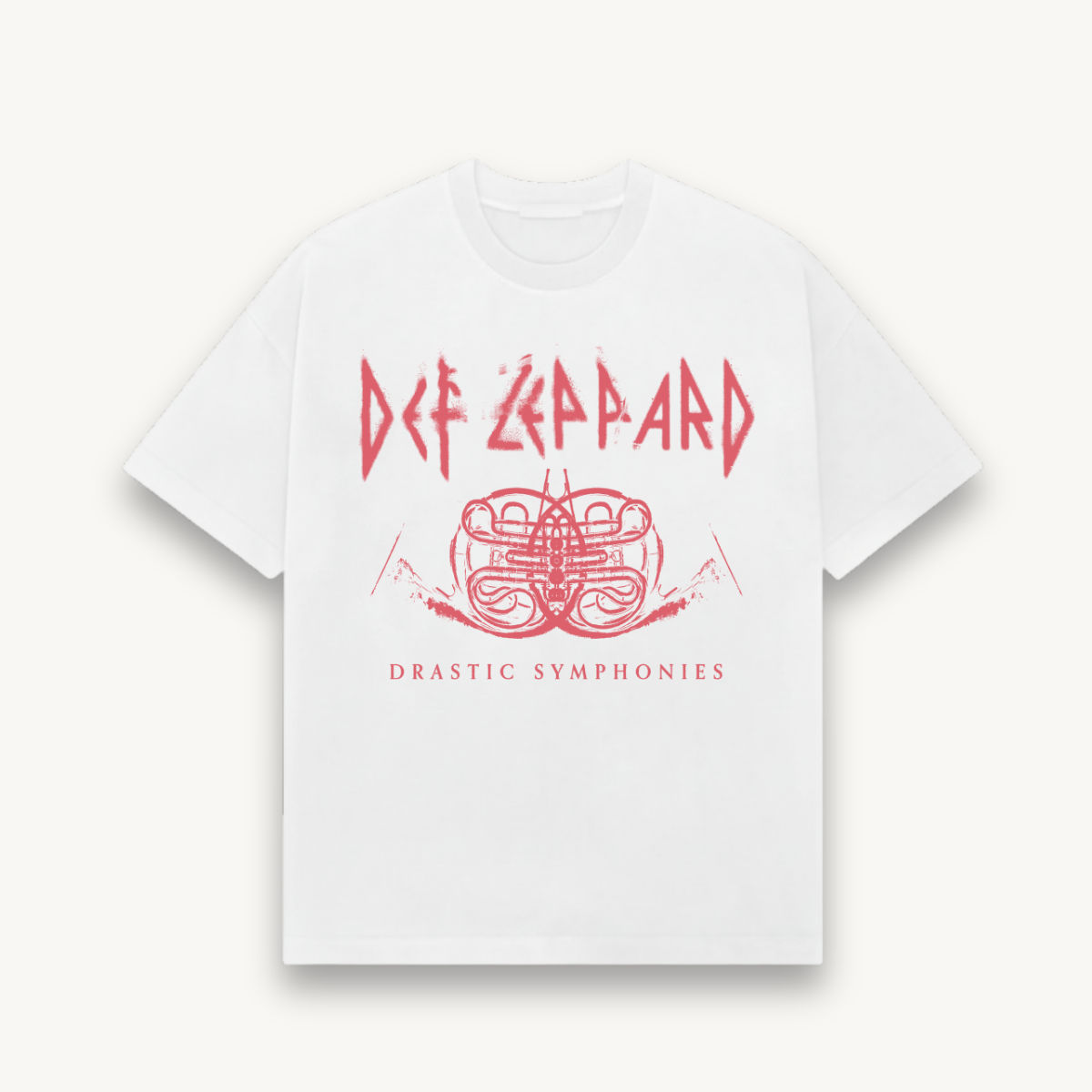 Def Leppard Symphony Logo White Relaxed Tee