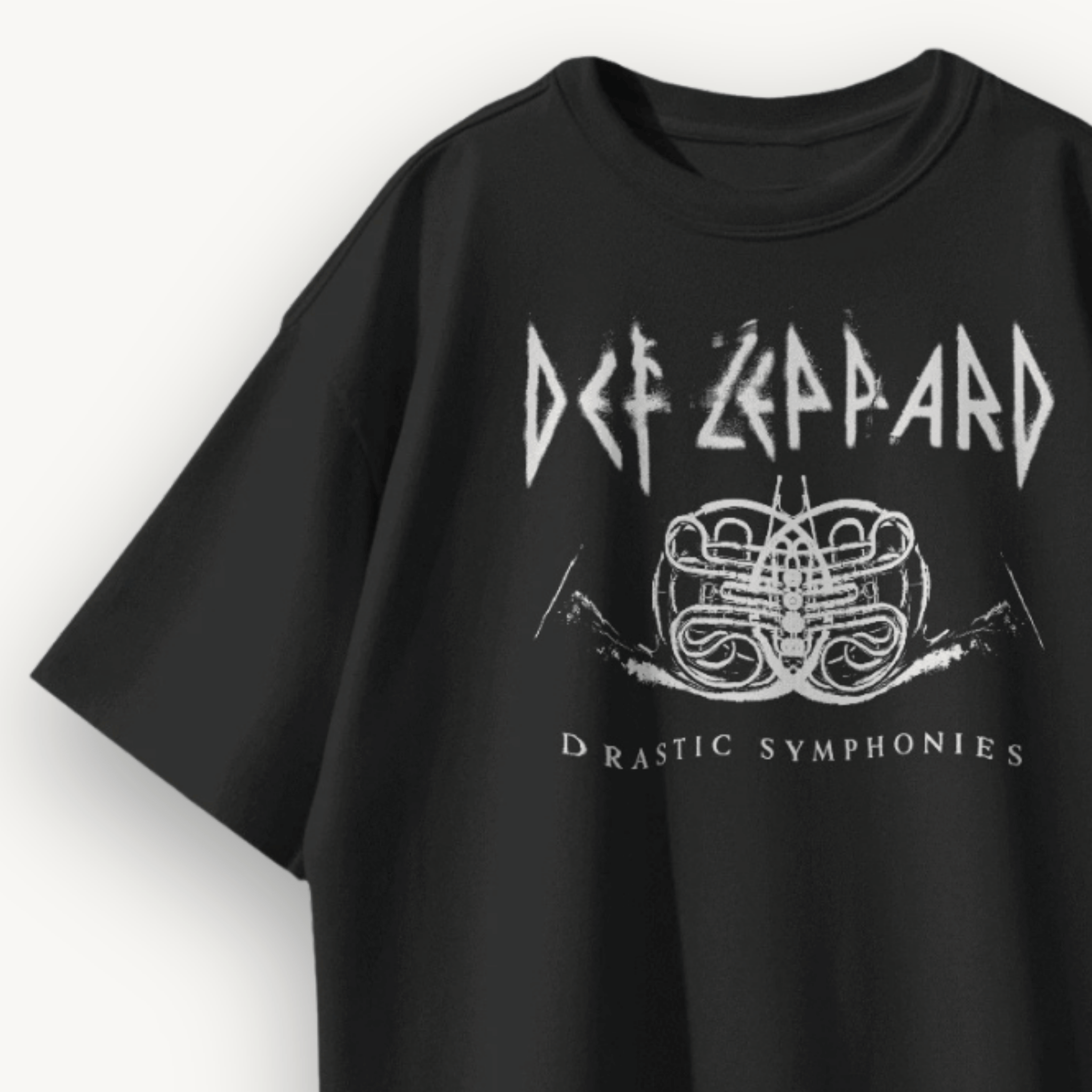 Def Leppard Symphony Logo Black Oversized Tee