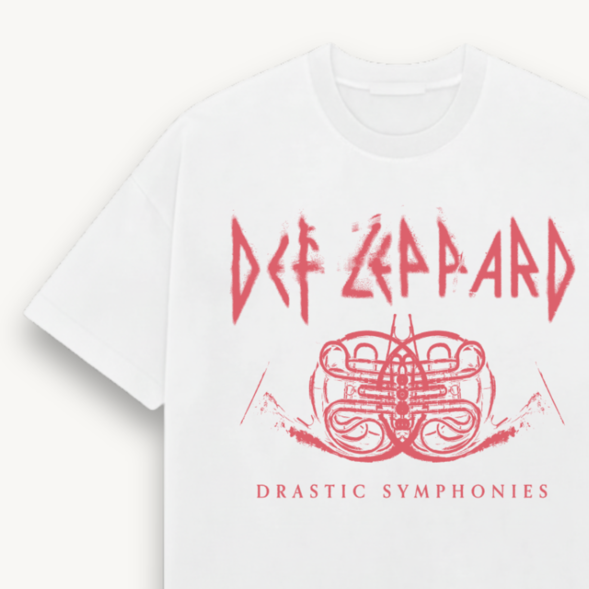 Def Leppard Symphony Logo White Relaxed Tee