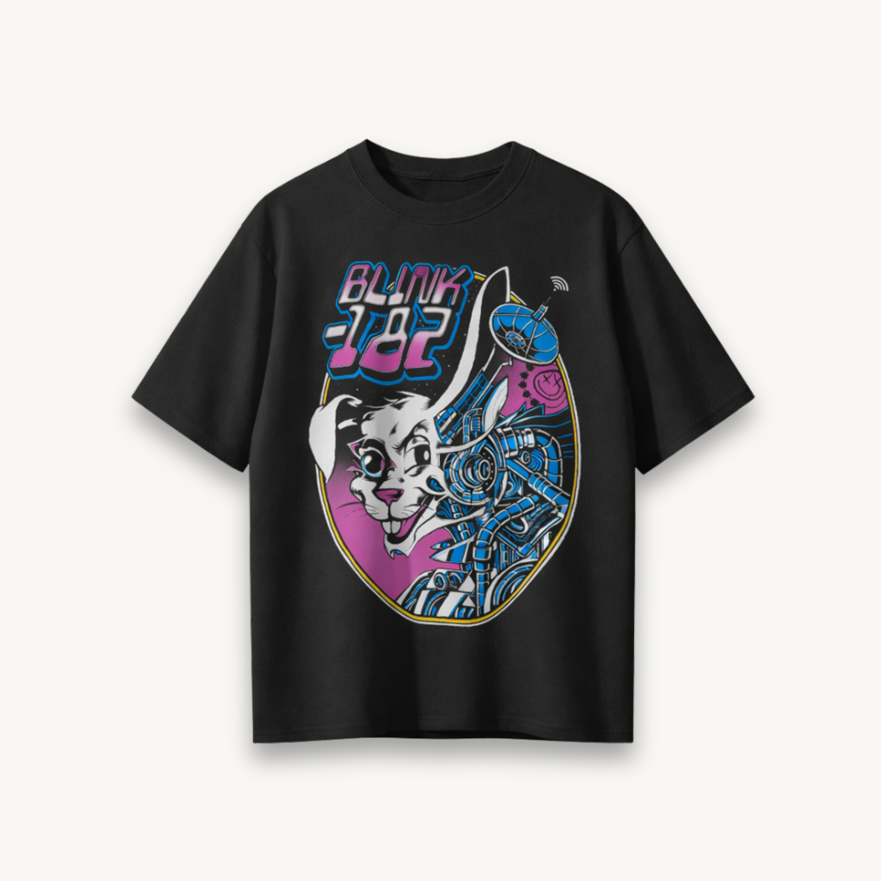 Blink-182 Techno Bunny Black Relaxed Tee