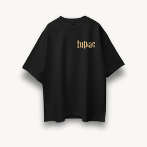 2Pac Makaveli Black Oversized Tee - The Noise Culture