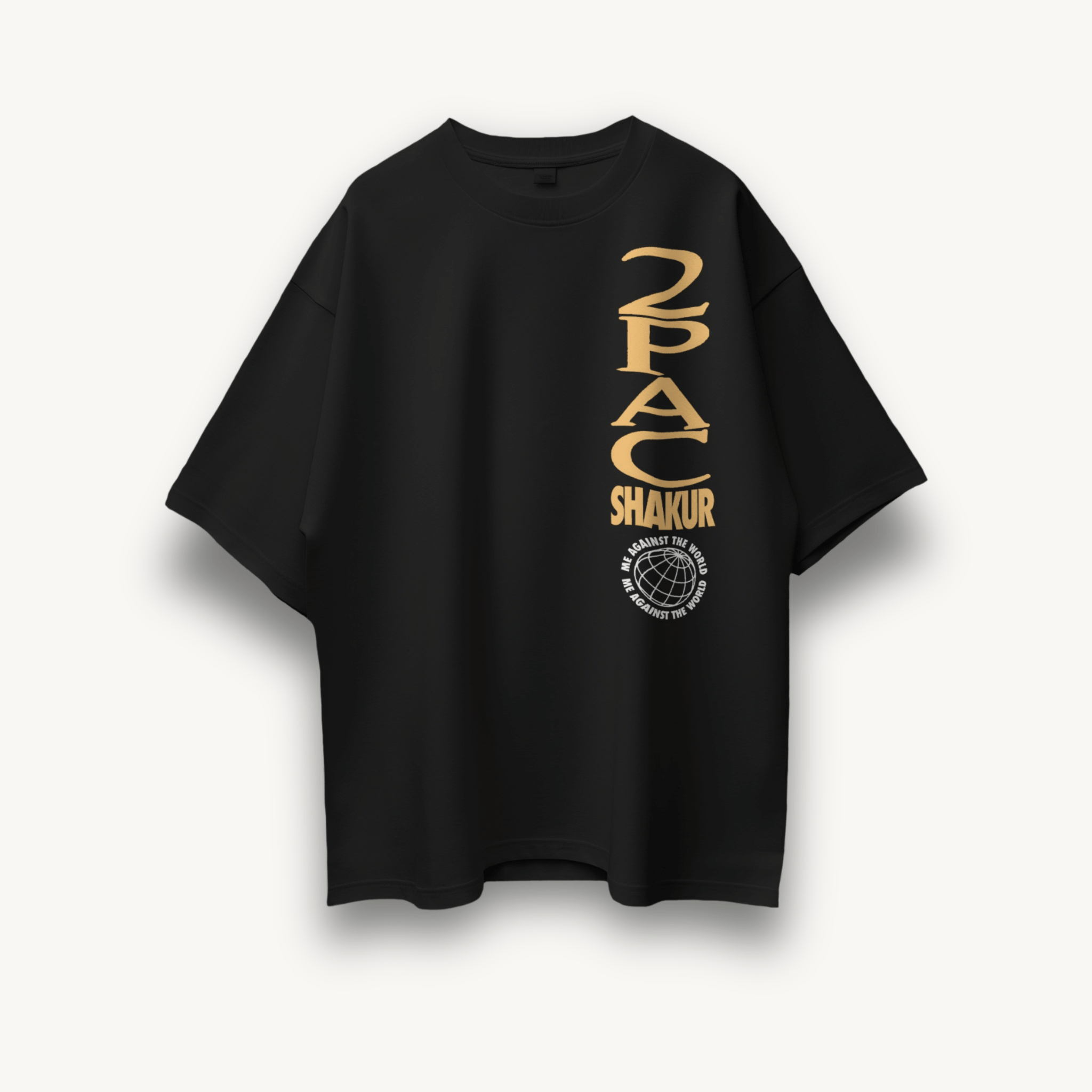 2Pac Me Against Black Oversized Tee - The Noise Culture