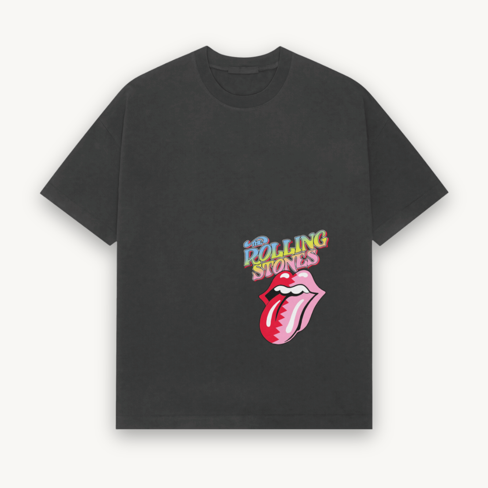 The Rolling Stones Retro Star Black Relaxed Tee