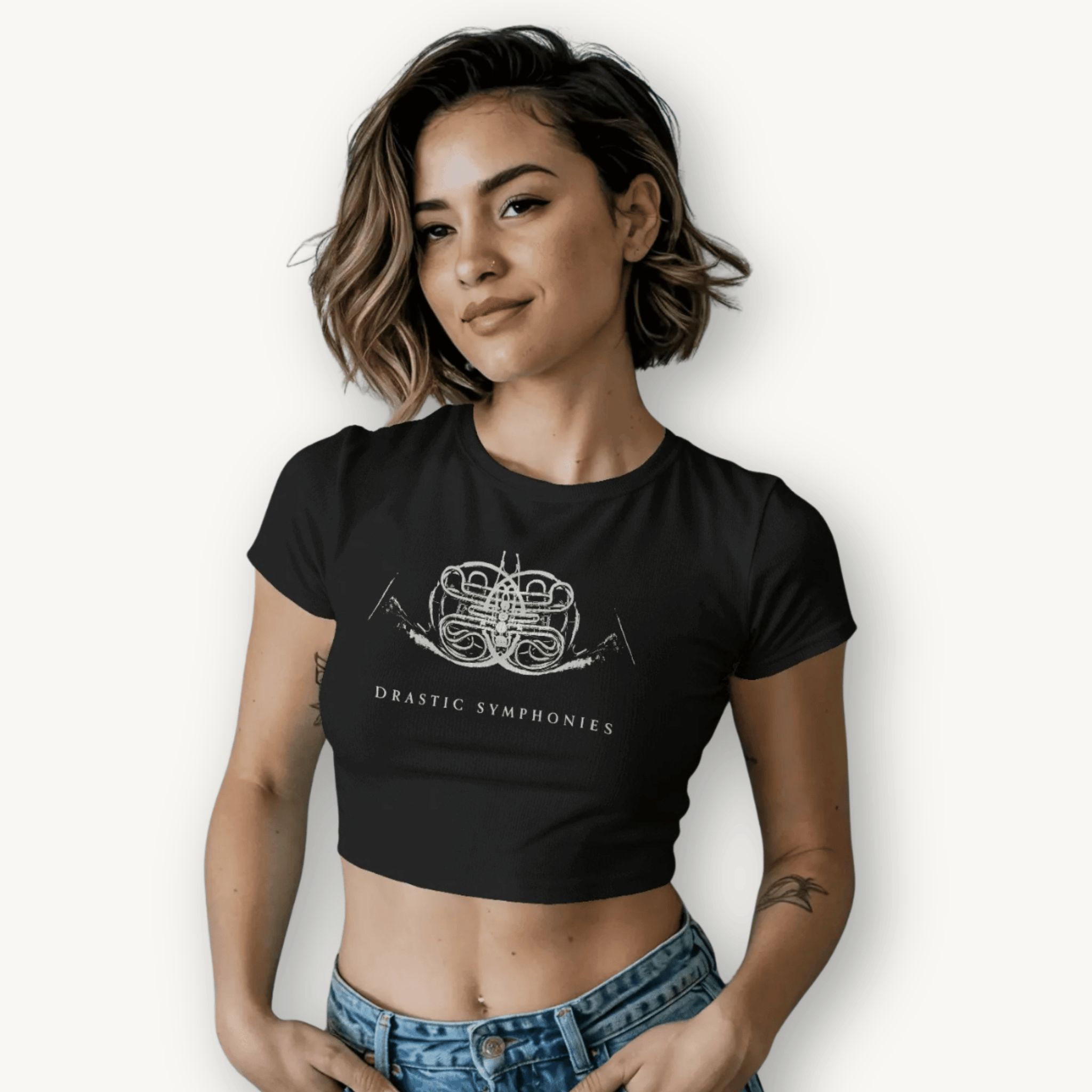 Def Leppard Drastic Symphonies Black Crop Top