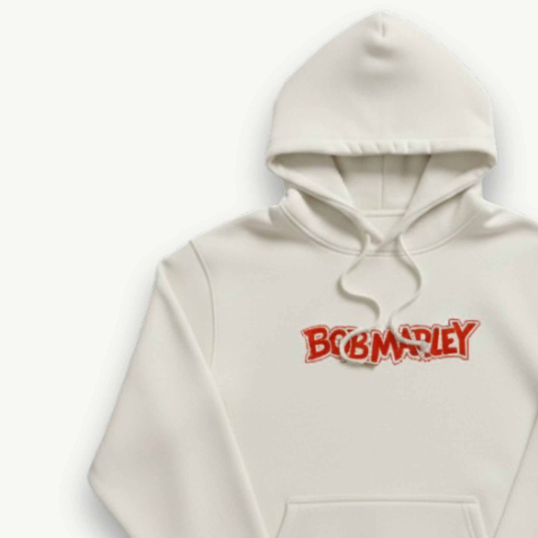 Bob Marley Hand Style White Hoodie