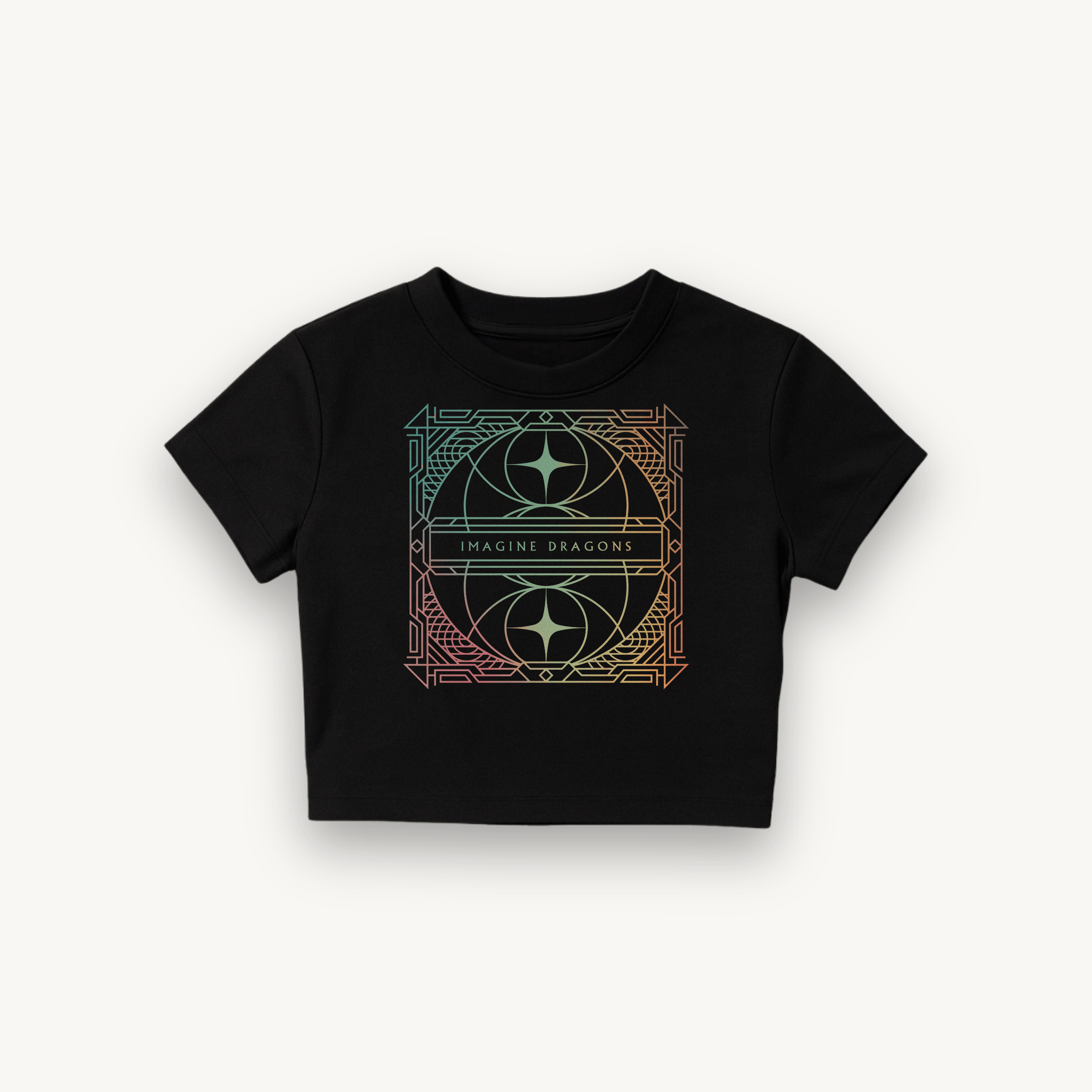 Imagine Dragons Loom Black Crop Top