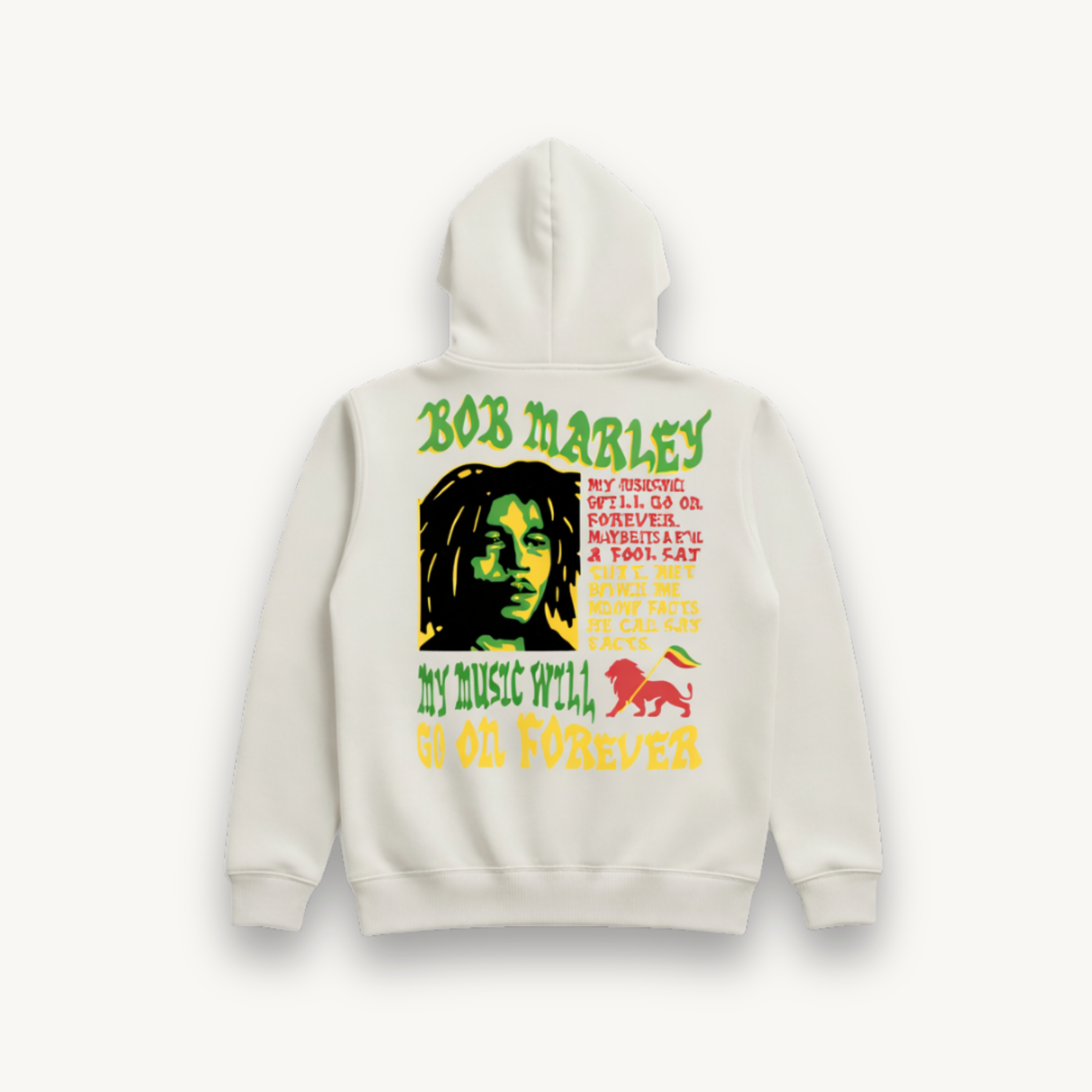 Bob Marley Forever White Hoodie