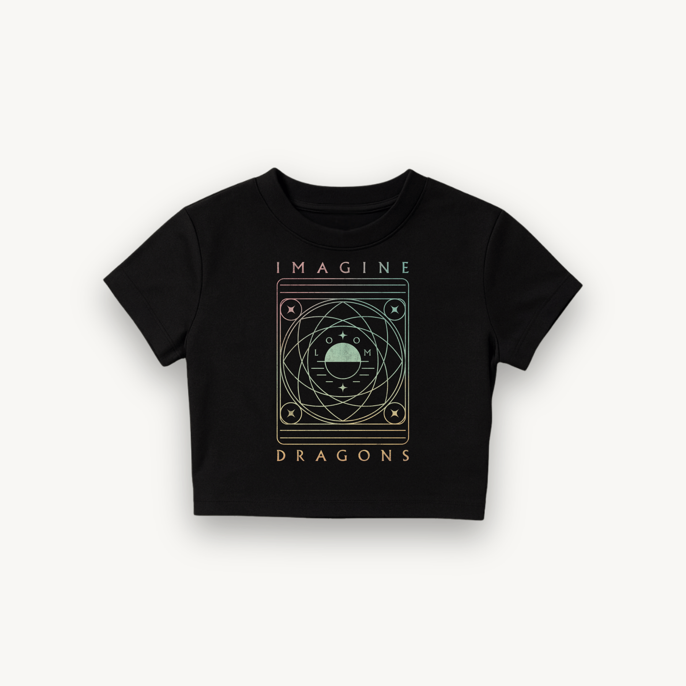 Imagine Dragons Loom Youth Black Crop Top