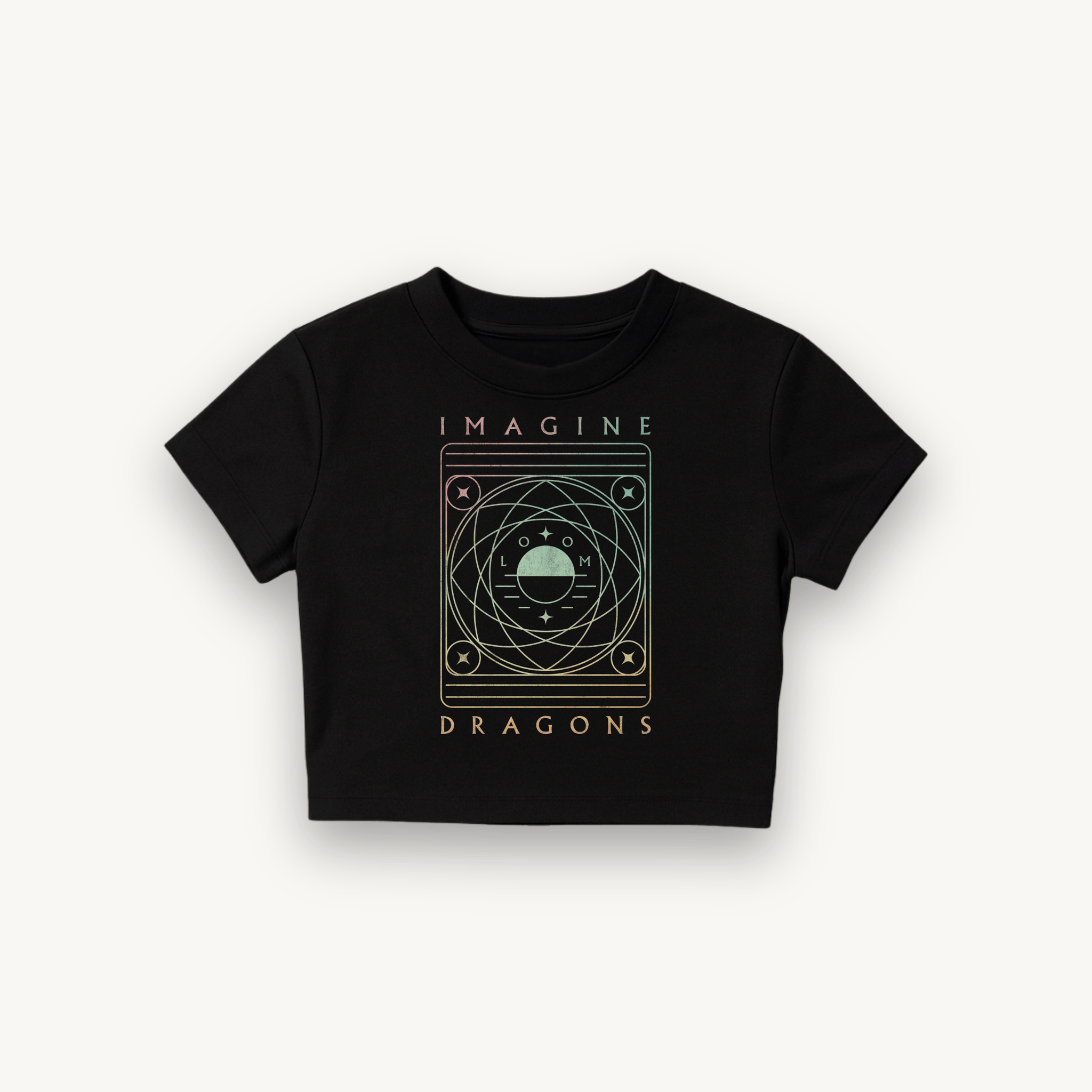 Imagine Dragons Loom Youth Black Crop Top