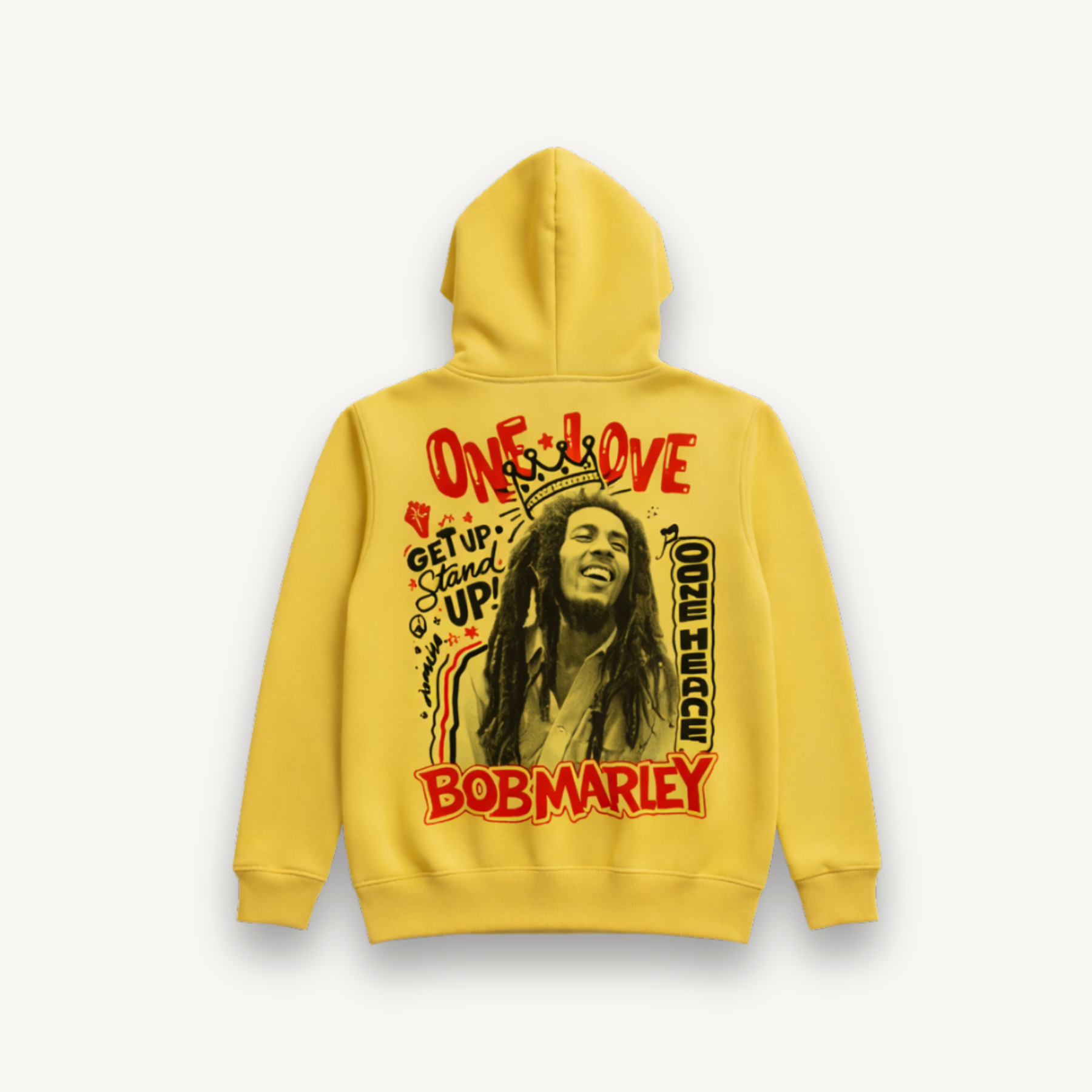 Bob Marley Hand Style Mustard Hoodie