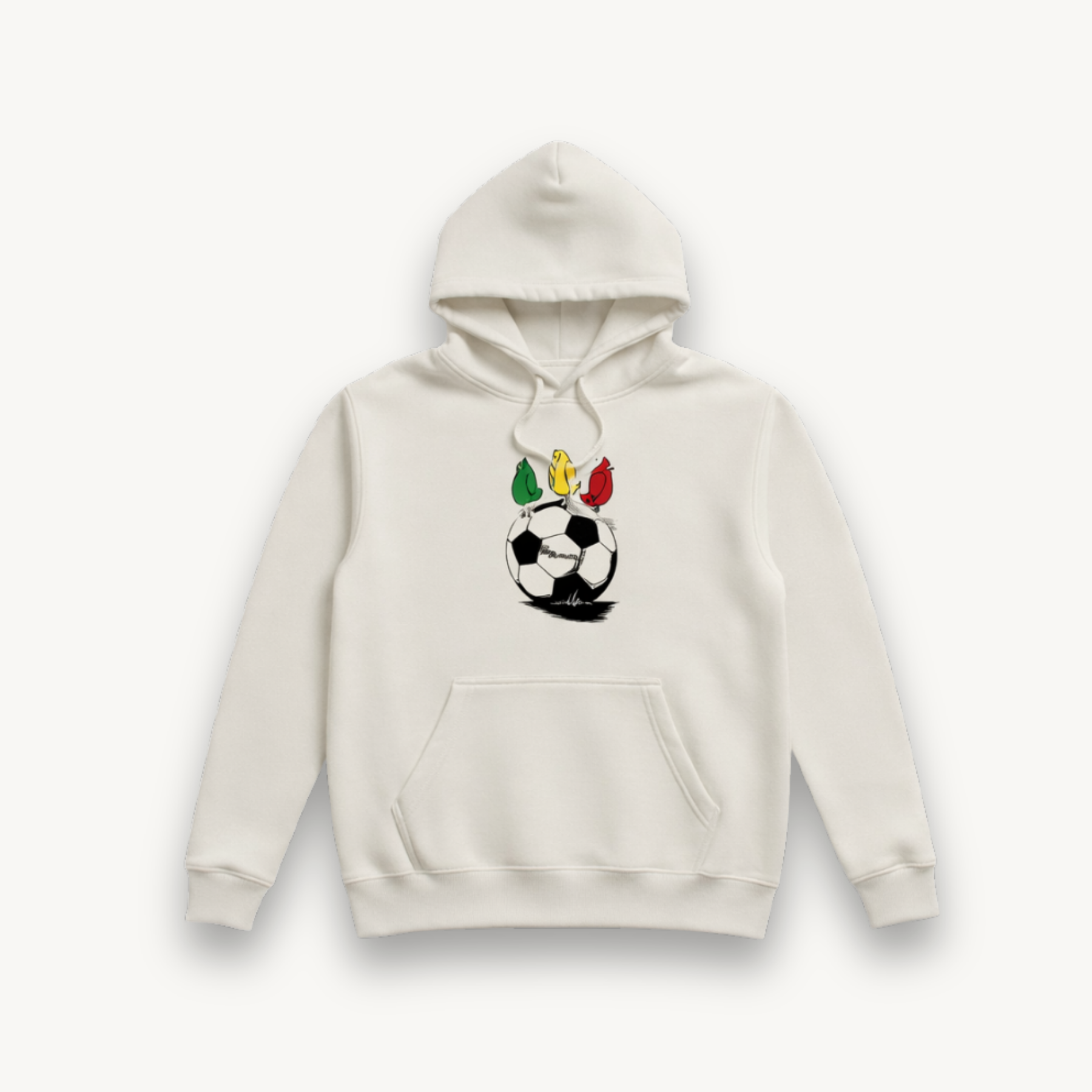 Bob Marley Soccer Birds White Hoodie