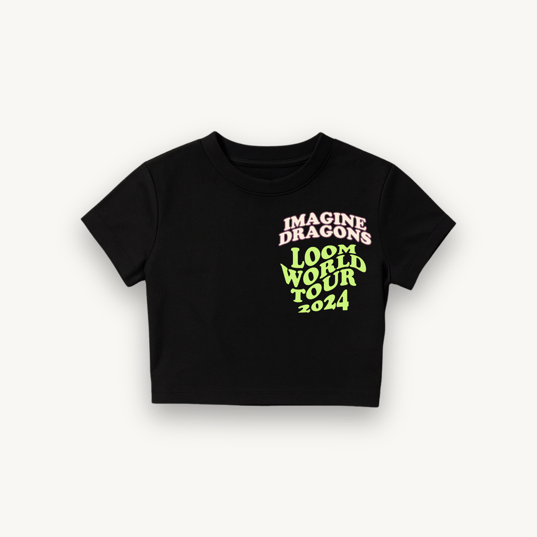 Imagine Dragons Loom World Tour Black Crop Top