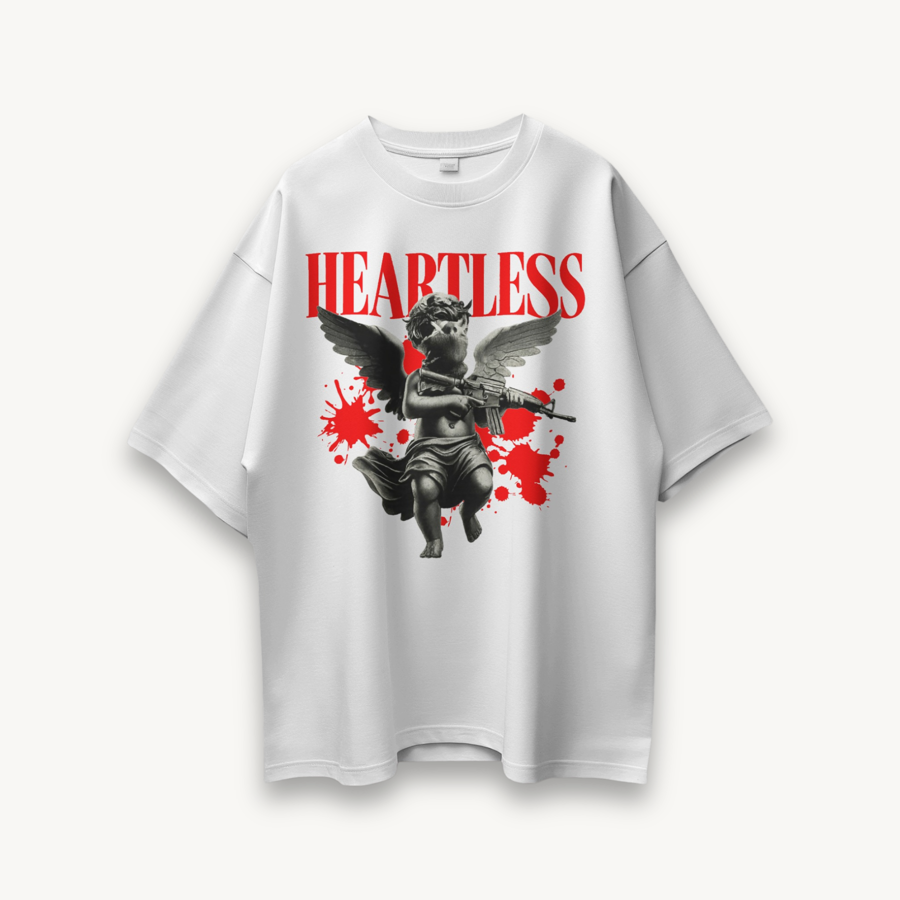 TNC Heartless White Oversized Tee