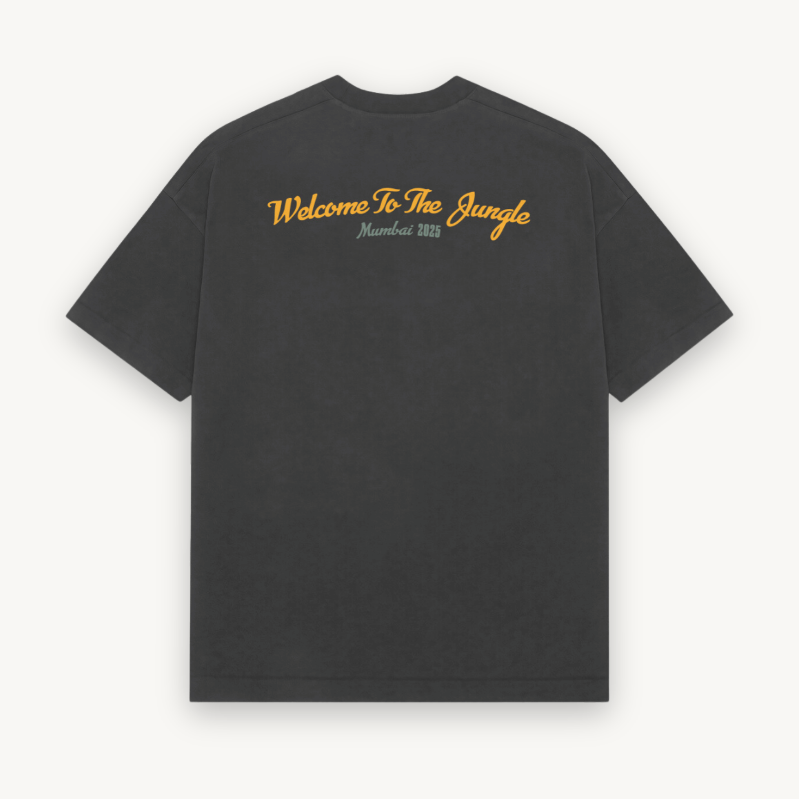 Guns N' Roses Mumbai '25 Cross Black Relaxed Tee