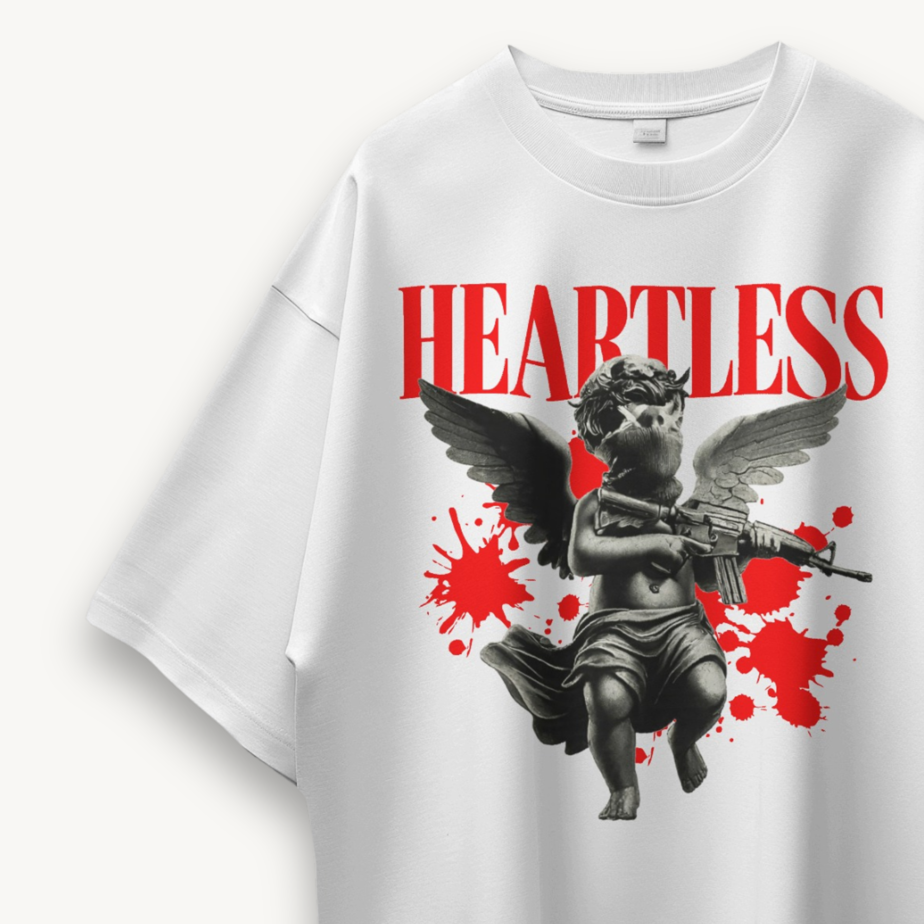 TNC Heartless White Oversized Tee