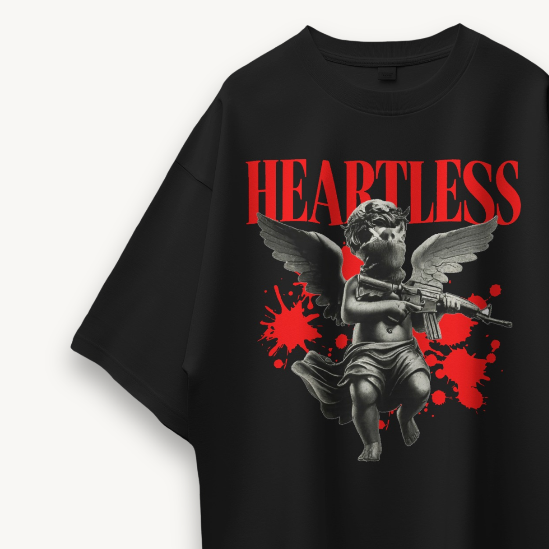 TNC Heartless Black Oversized Tee