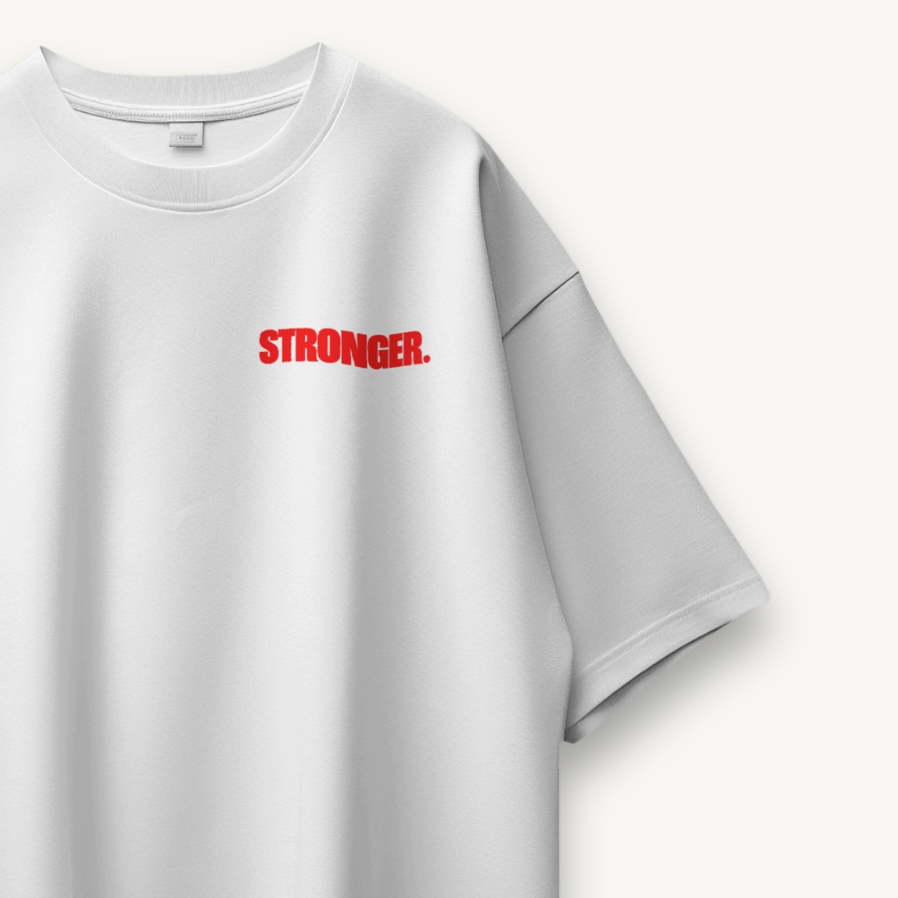 TNC Better Faster Stronger White Oversized Tee
