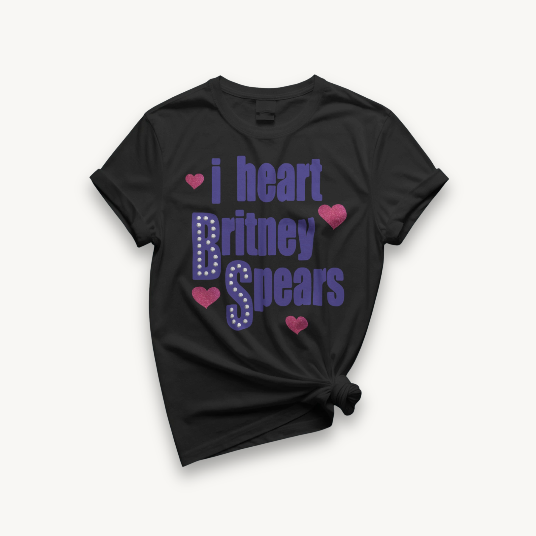 Britney Spears I Heart Britney Black Oversized Tee