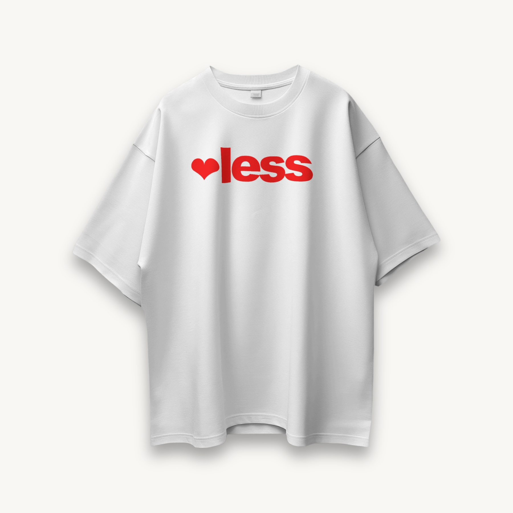 TNC ♥less White Oversized Tee
