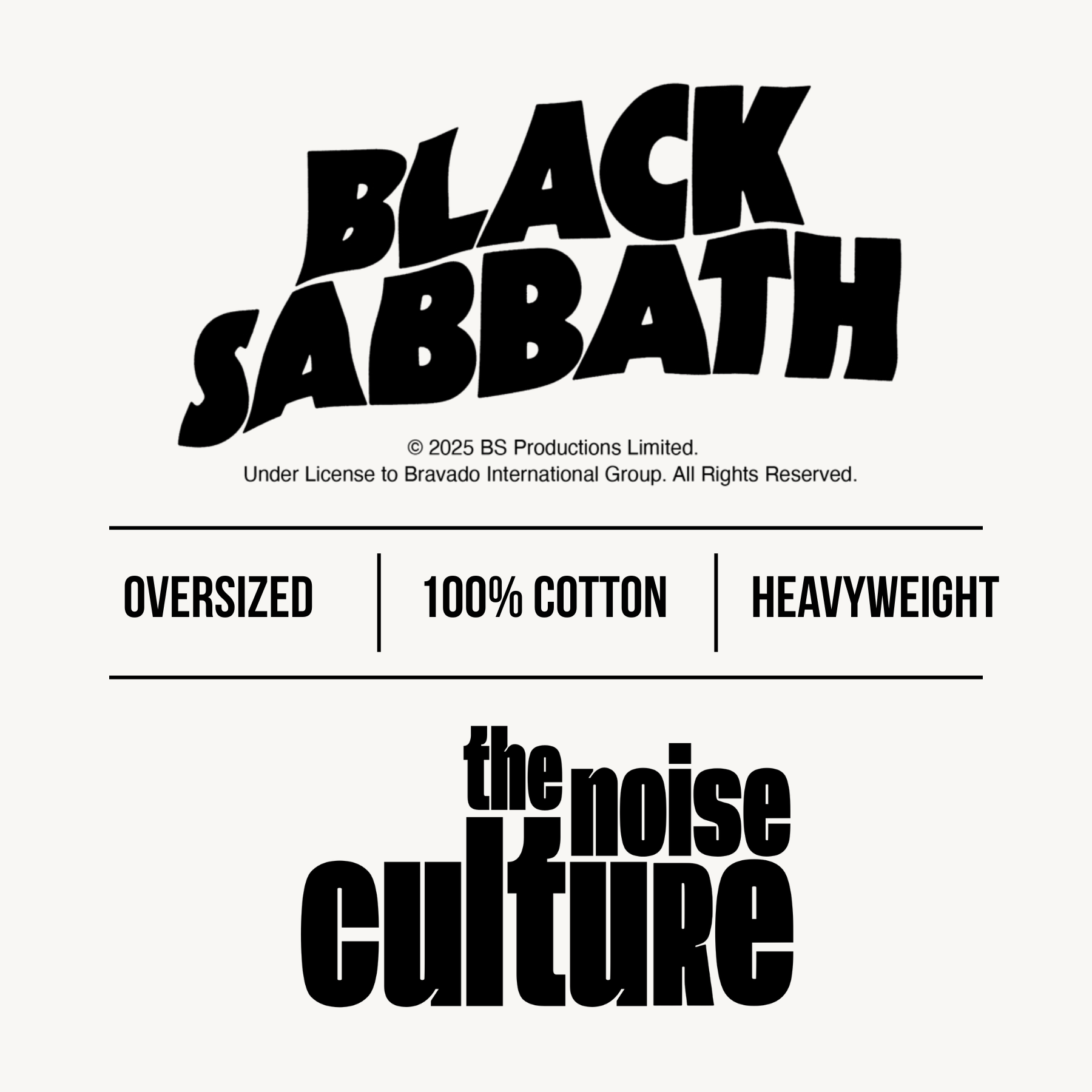 Black Sabbath Henry Lightning Black Oversized Tee