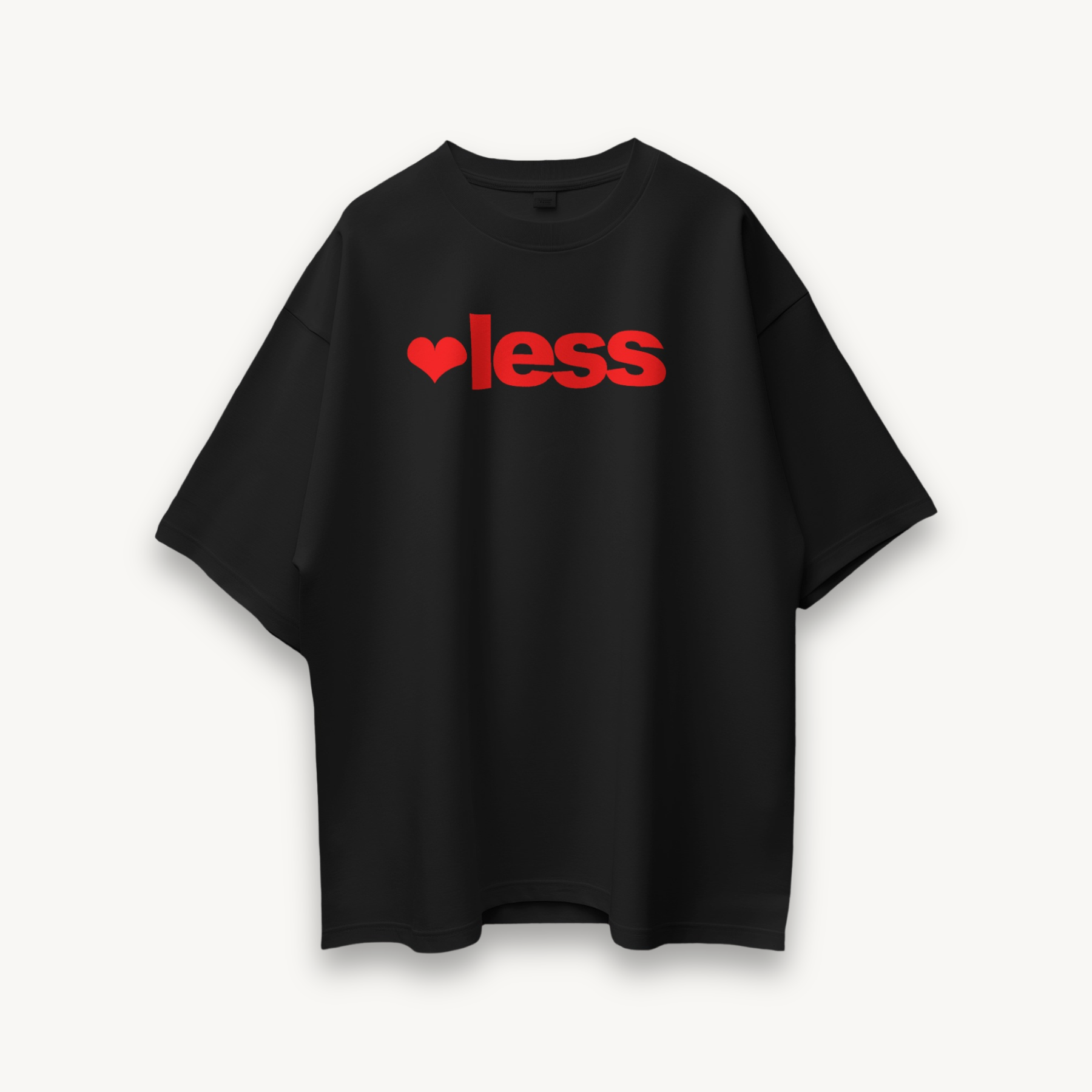 TNC ♥less Black Oversized Tee