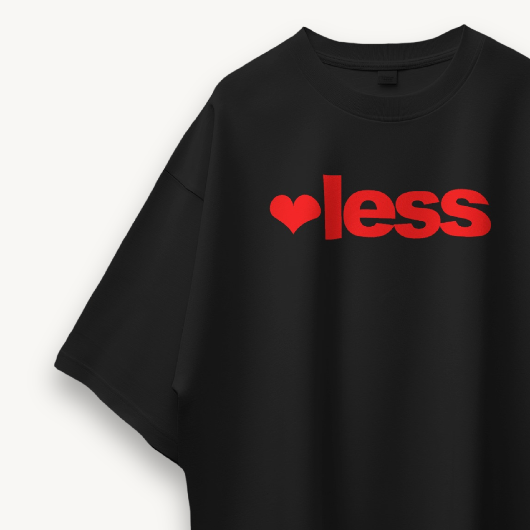 TNC ♥less Black Oversized Tee