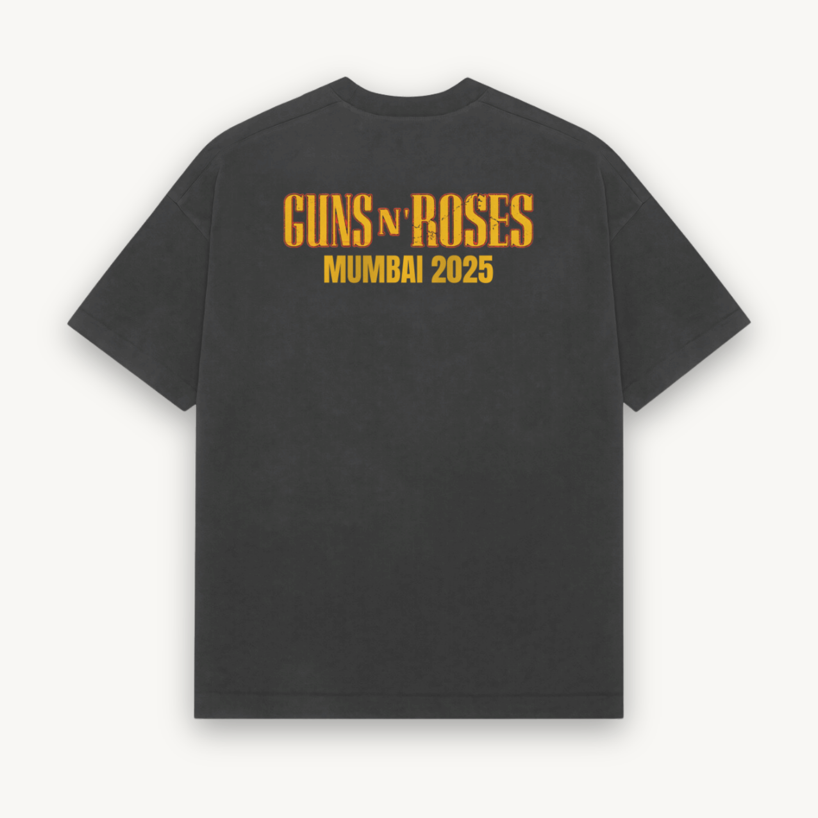 Guns N' Roses Mumbai '25 Bullet Black Relaxed Tee