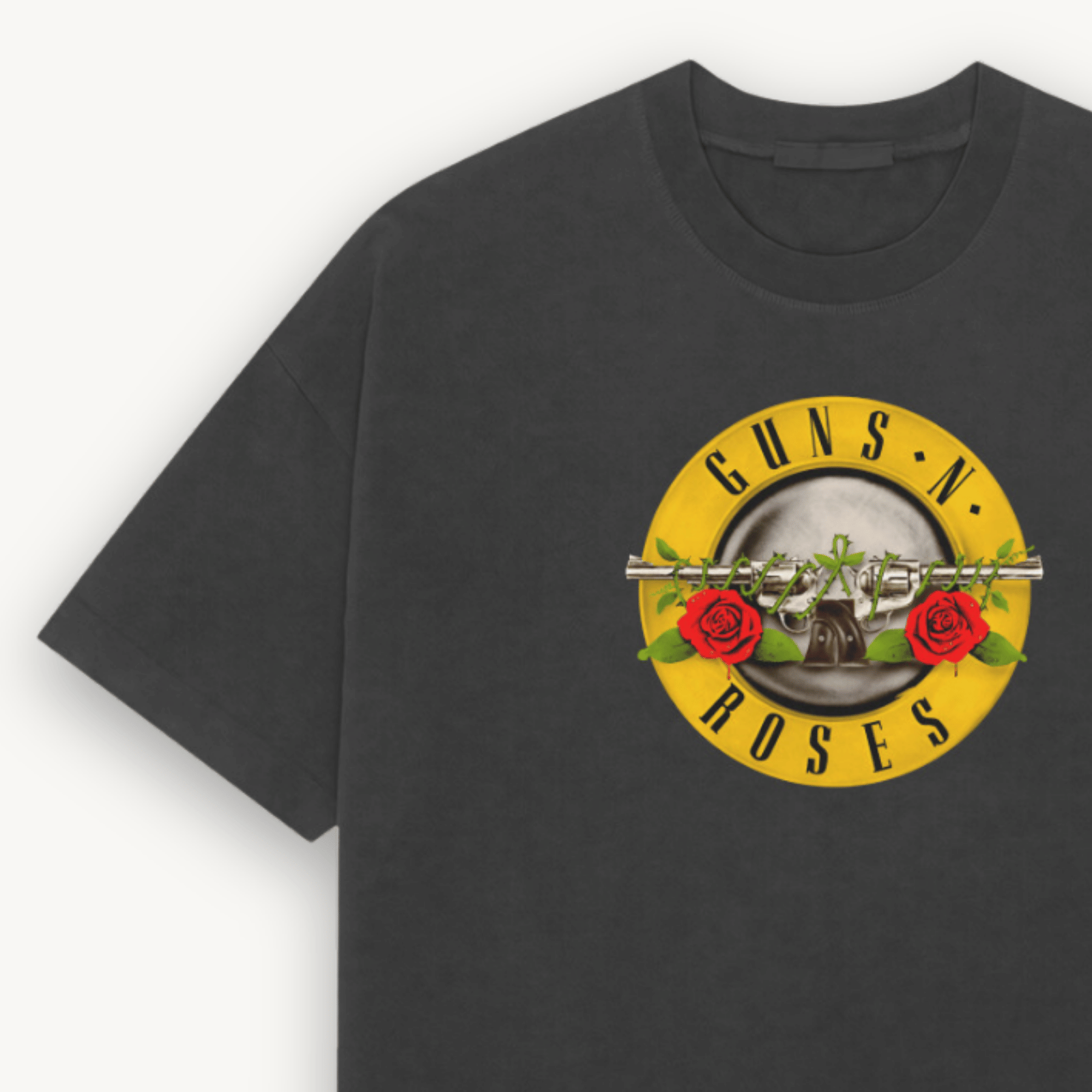 Guns N' Roses Mumbai '25 Bullet Black Relaxed Tee