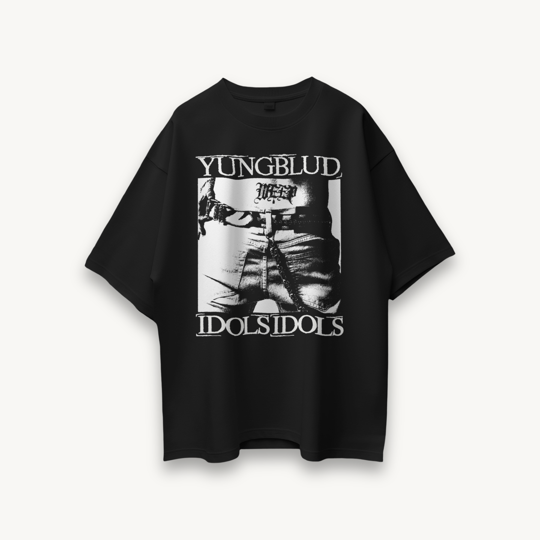Yungblud IDOLS Tattoo Black Oversized Tee