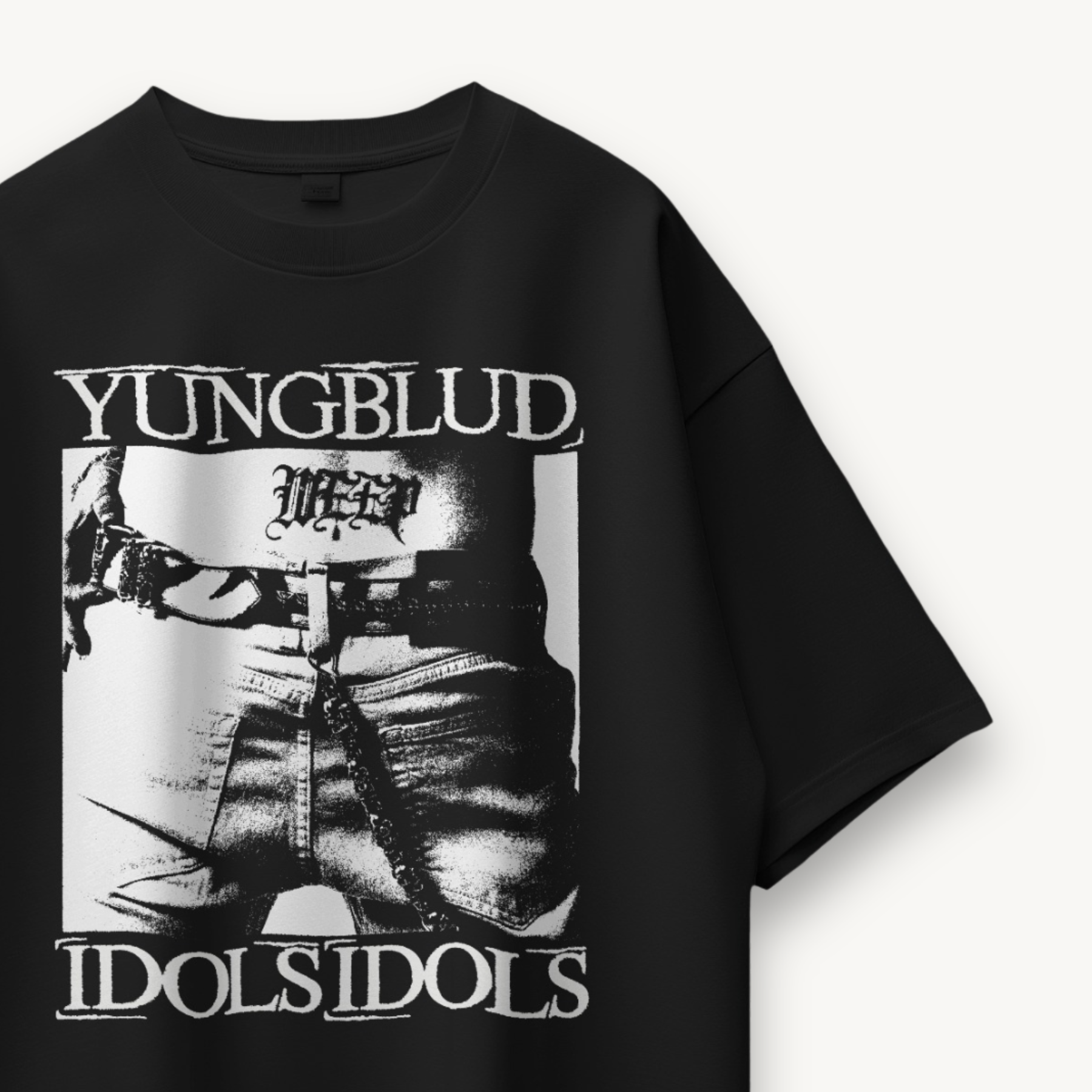 Yungblud IDOLS Tattoo Black Oversized Tee