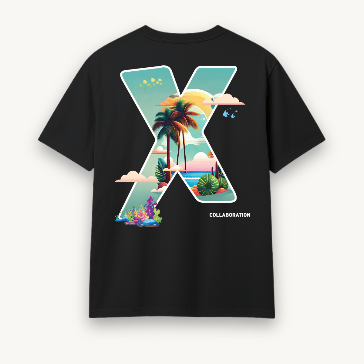Cray’Beach x Satellite Beachside Black Relaxed Tee