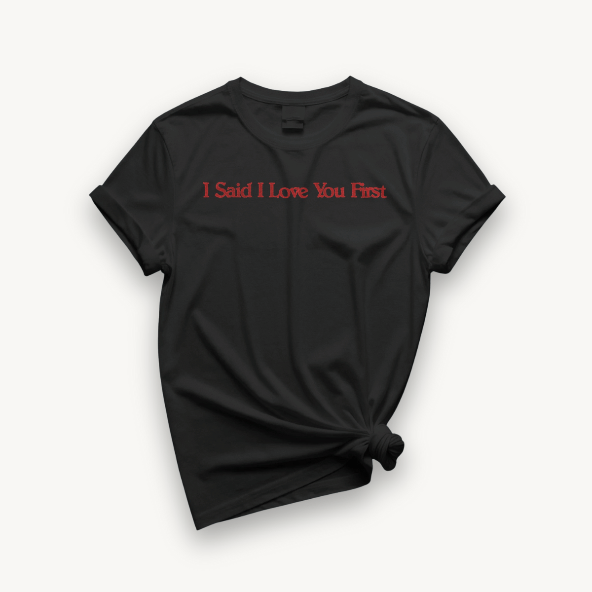 Selena Gomez I Said I Love You First Black OS Tee
