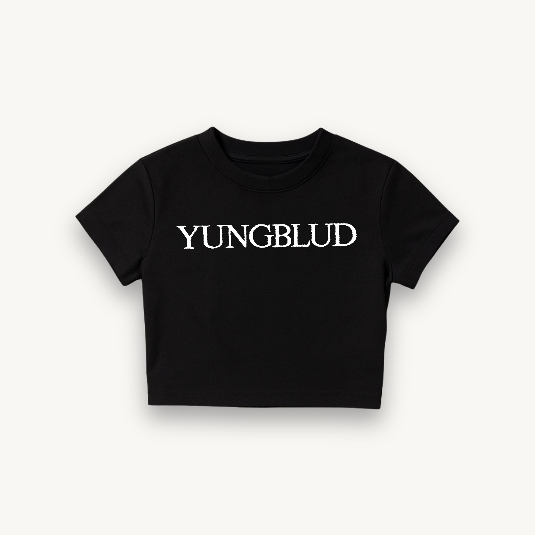 Yungblud Logo Black Crop Top