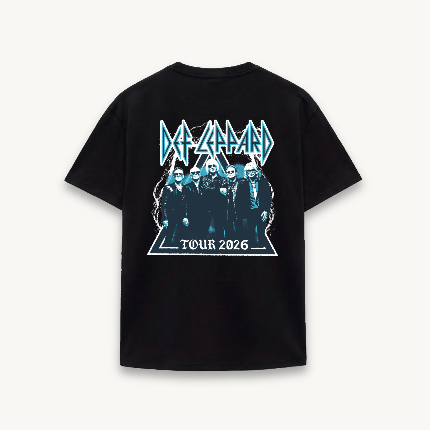 Def Leppard Lightning India Tour '26 Black Regular Tee