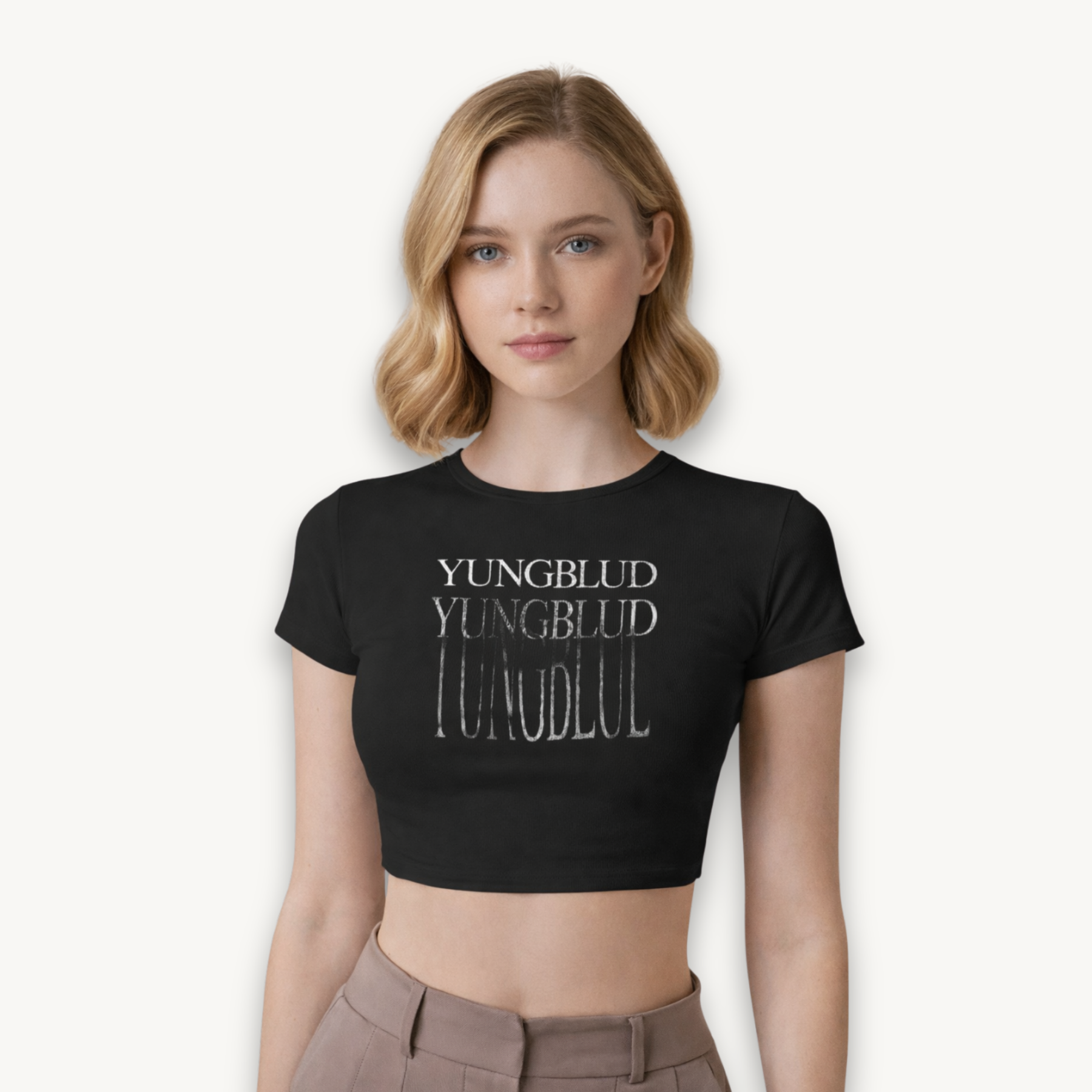 Yungblud FUNERAL Black Crop Top